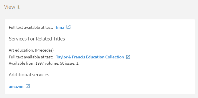 Related Records as Shown in View It